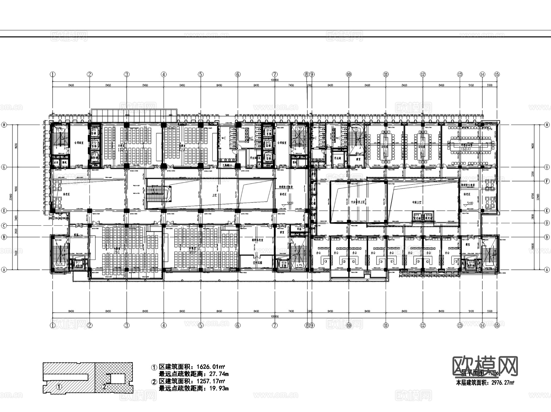 安徽医科大学教学楼建筑平面图CAD施工图cad施工图