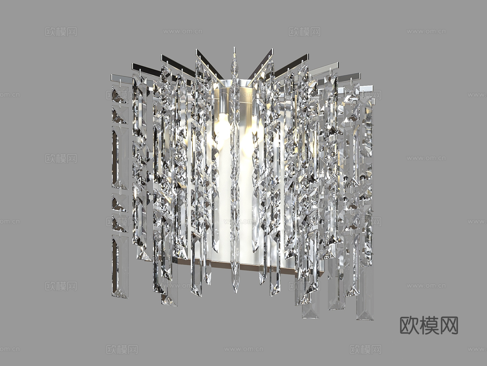 LampsShop 水晶壁灯3d模型下载（渲染图1）