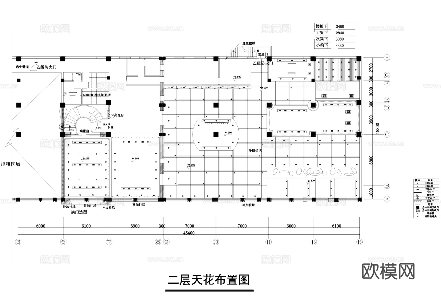 休闲书店书吧室内工装CAD施工图cad施工图
