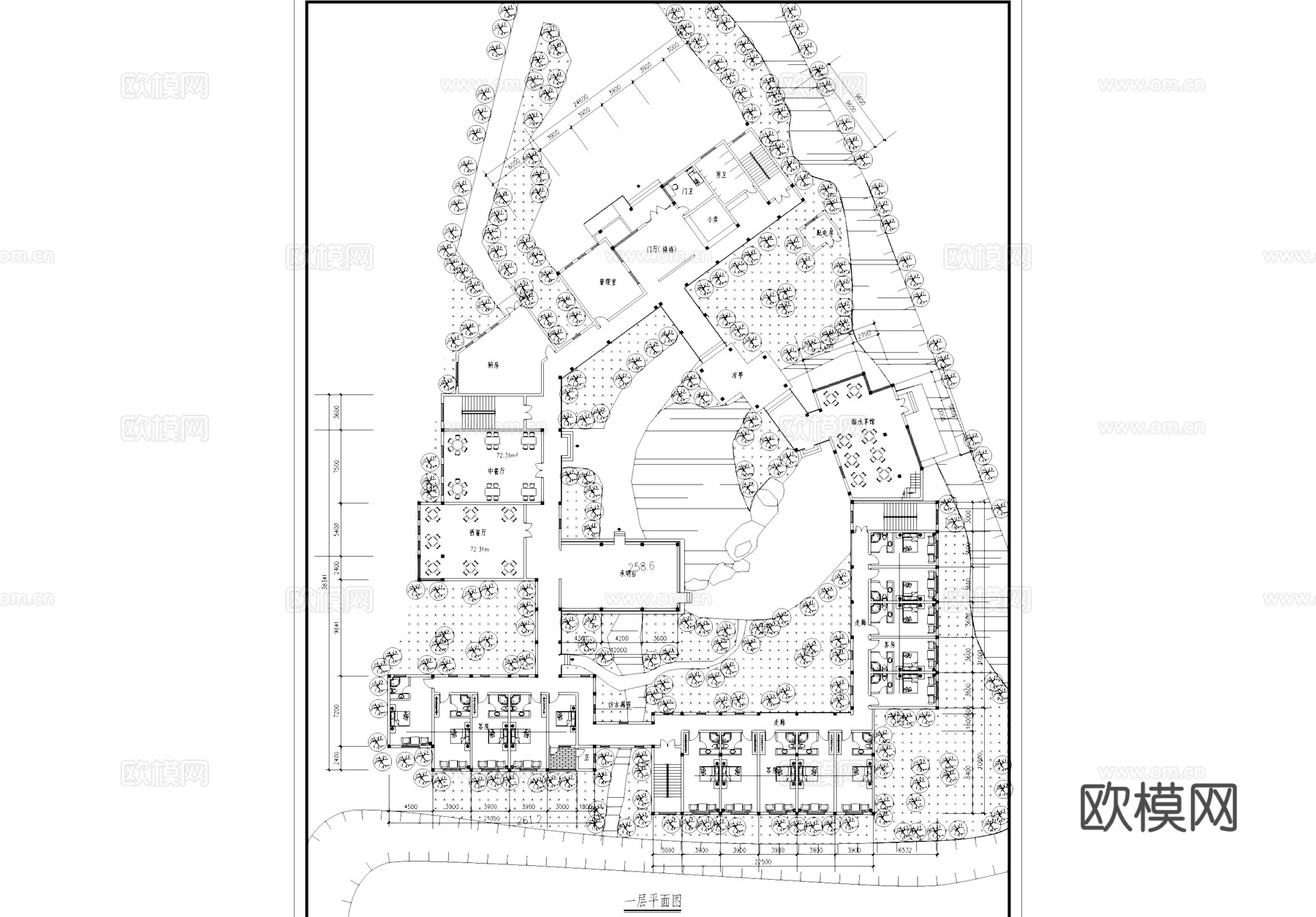 民宿客栈建筑CAD施工图cad施工图