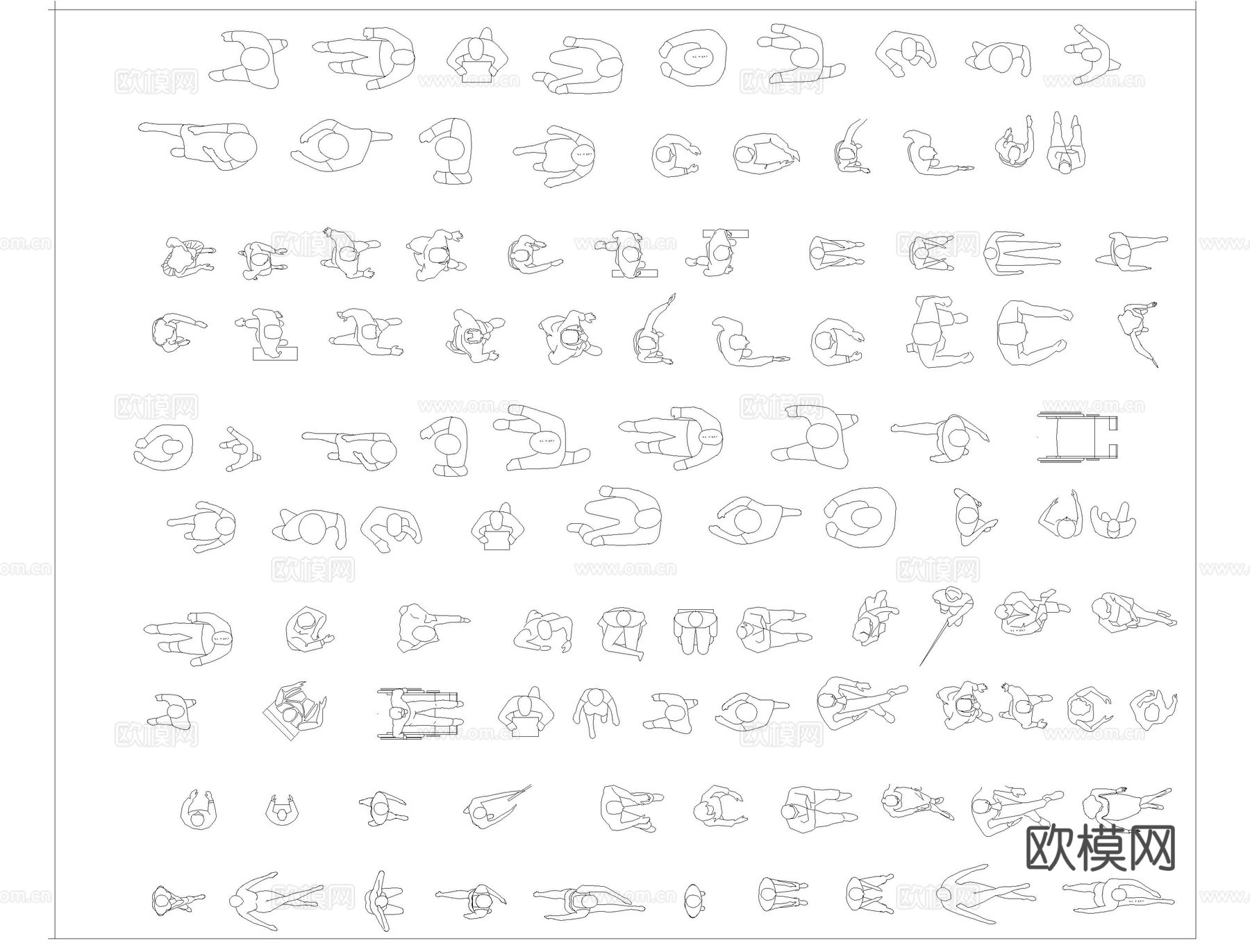 人物CAD图库cad施工图