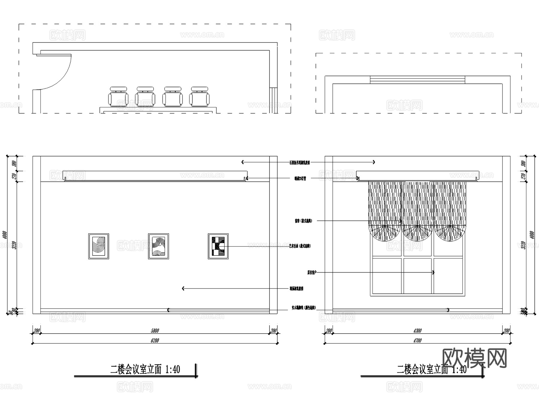 安溪万城一号售楼处室内工装CAD施工图整套cad施工图