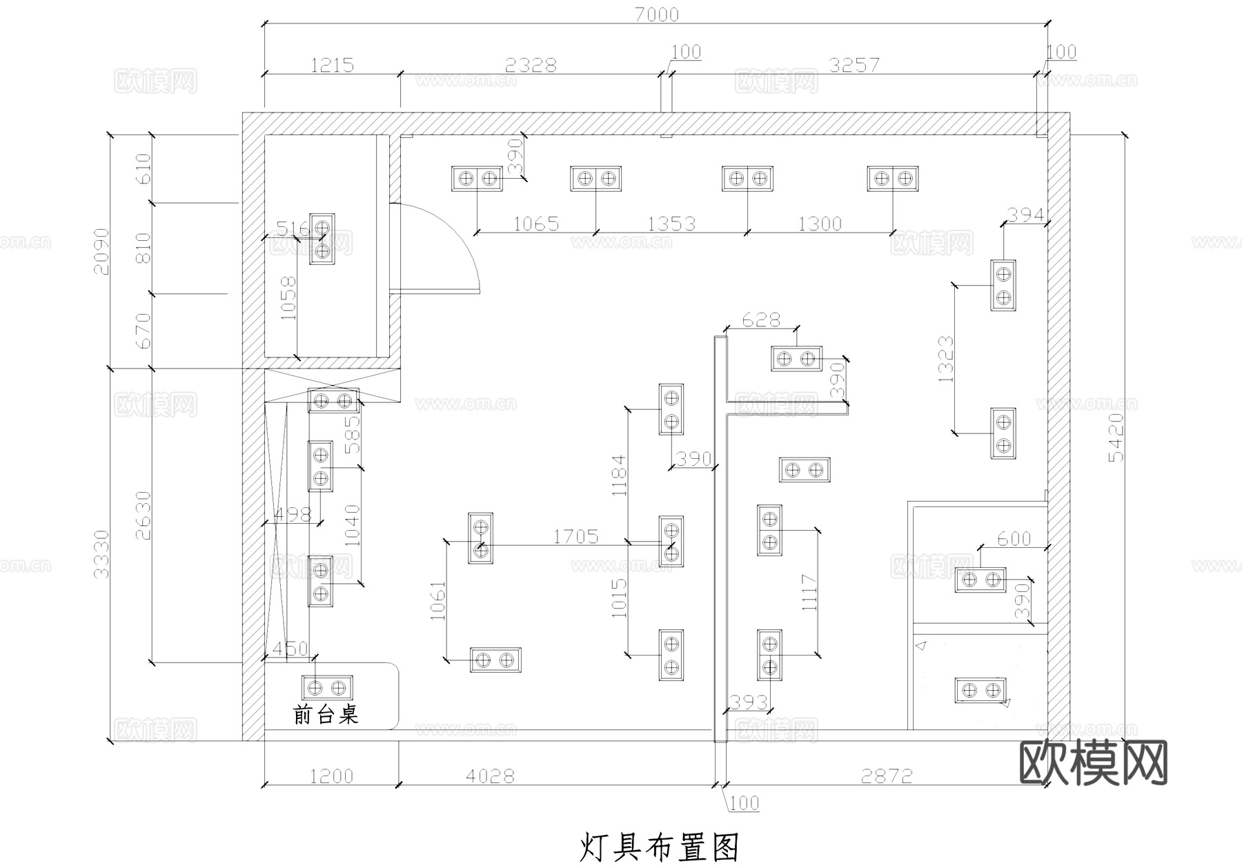 阪神卫浴产品专卖店室内工装CAD施工图cad施工图