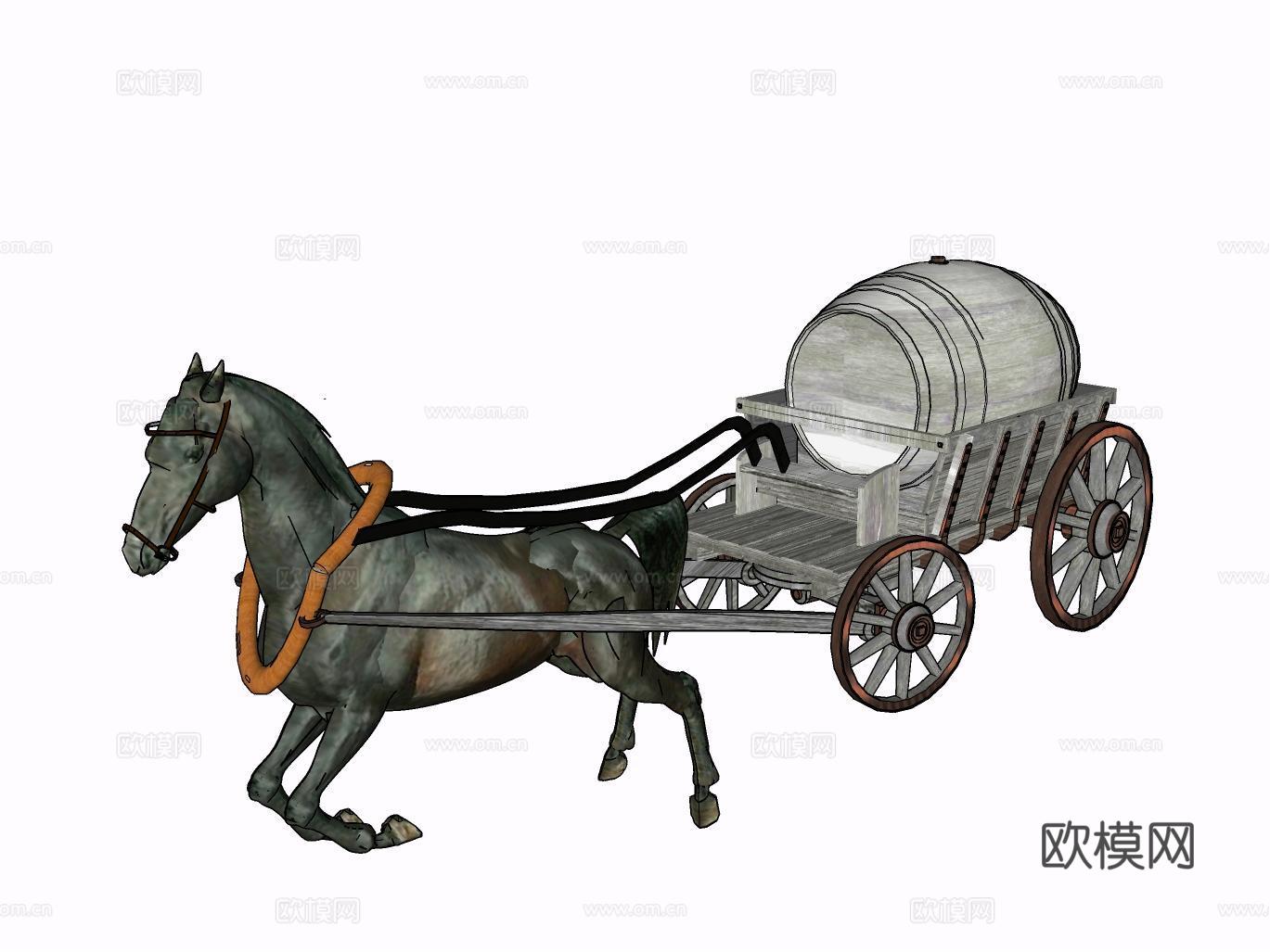 马车su模型