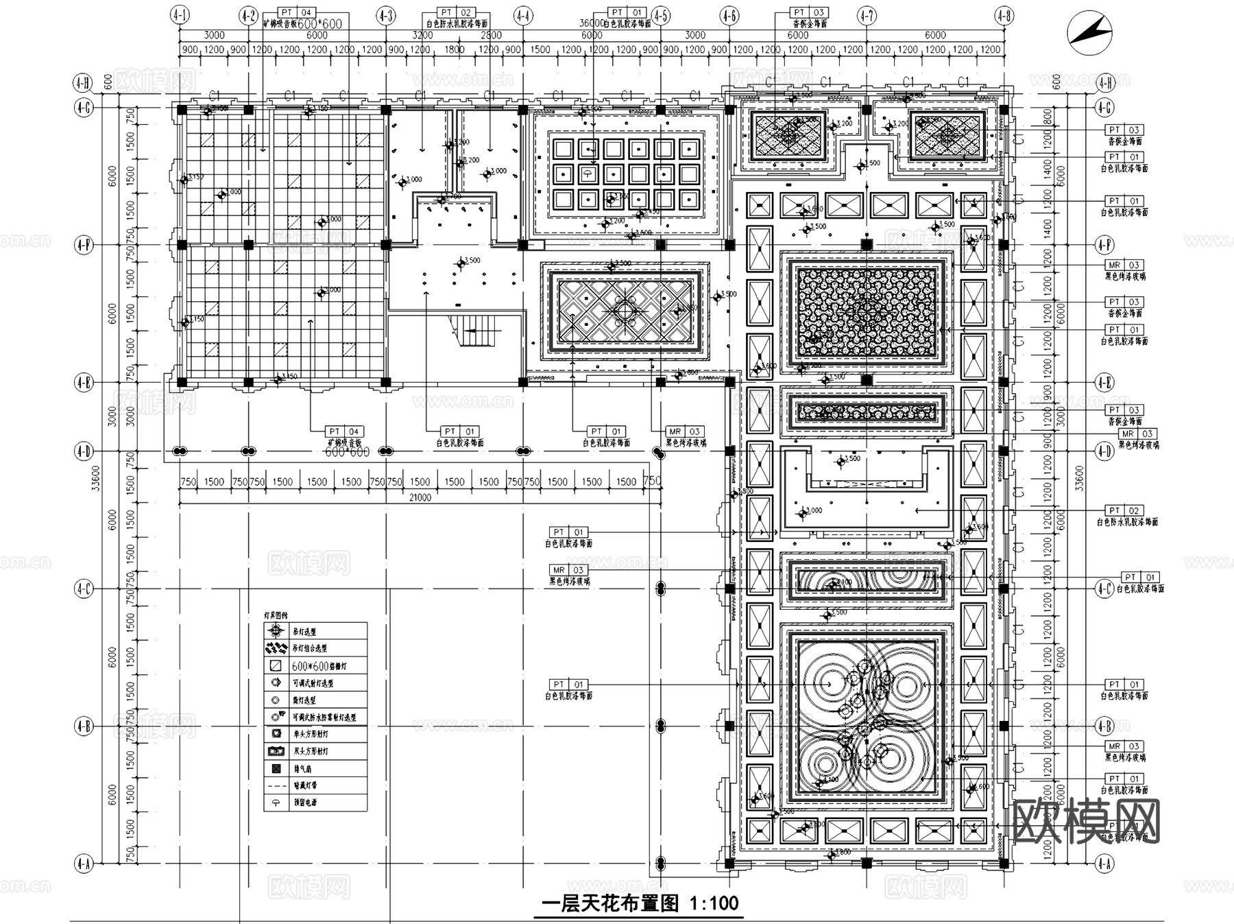 南昌蓝岸香舍售楼处室内工装CAD施工图cad施工图
