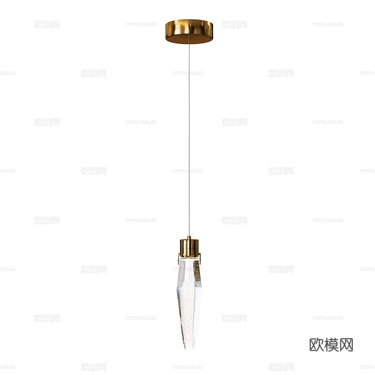 MODELUX 玻璃小吊灯3d模型下载（渲染图2）