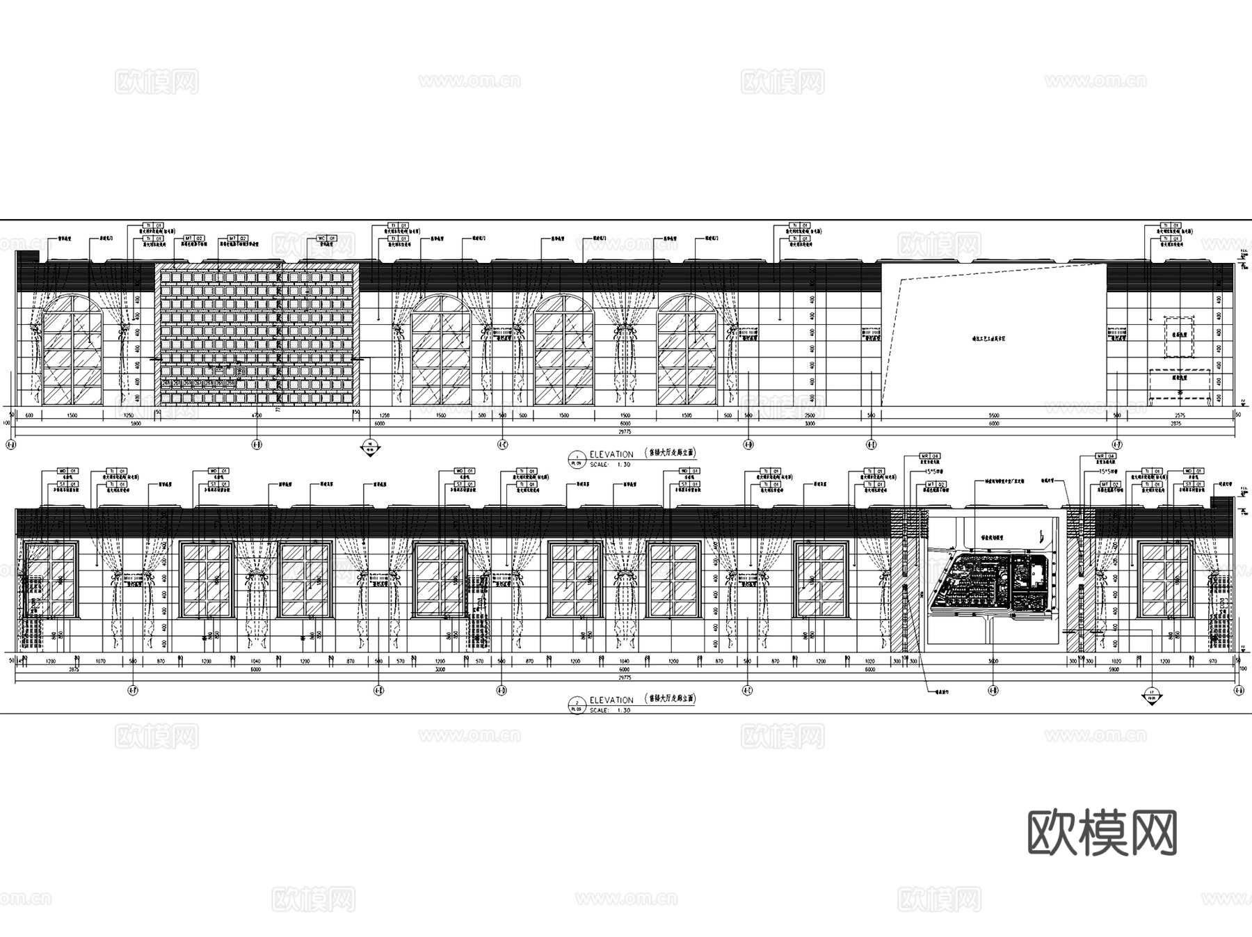 南昌蓝岸香舍售楼处室内工装CAD施工图cad施工图