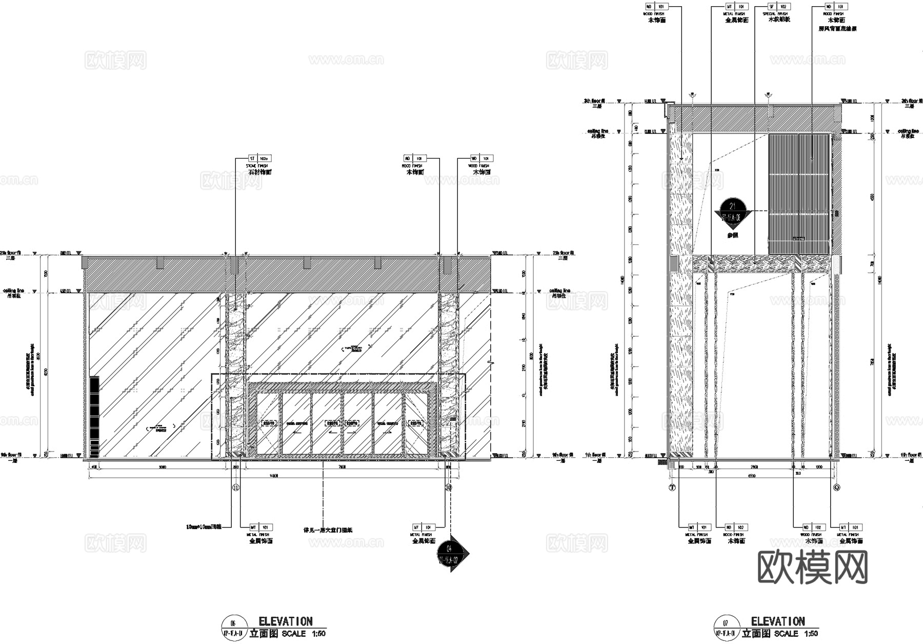 福州贵安温德姆酒店一层大堂公区室内工装CAD施工图