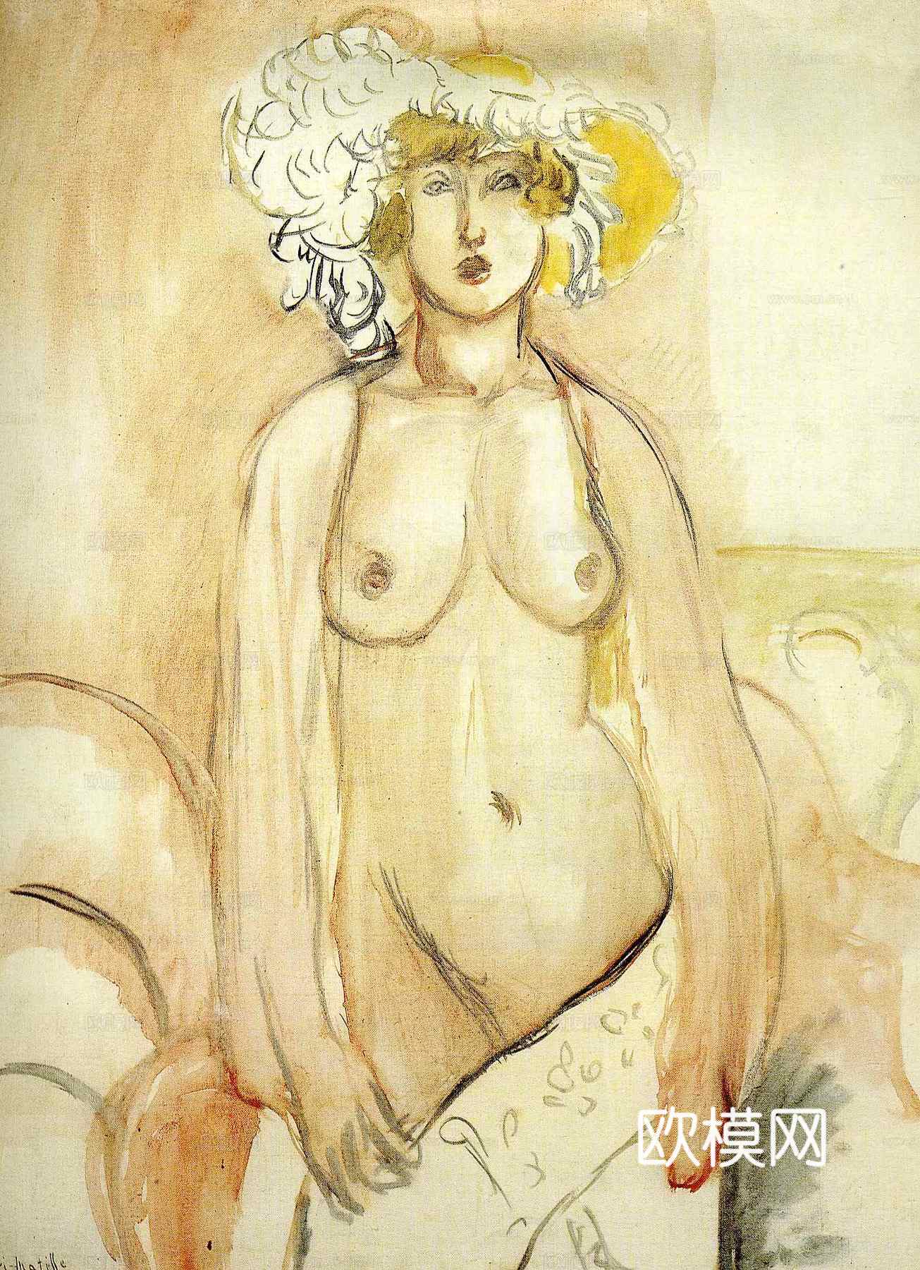 马蒂斯野兽派绘画作品，现代世界经典名画，抽象画063 马蒂斯下载