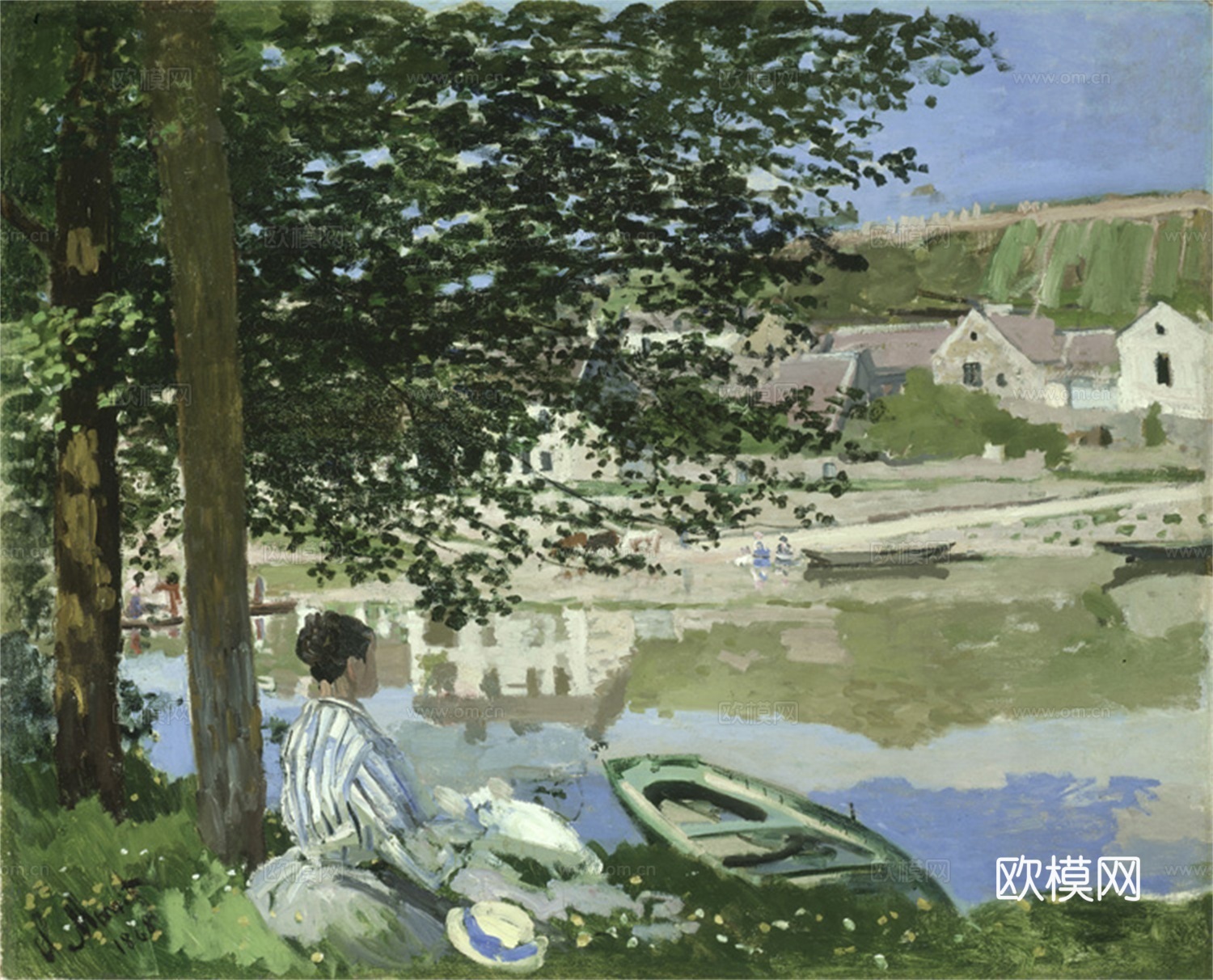 莫奈印象派绘画作品，世界经典名画09塞纳河畔 美国芝加哥艺术