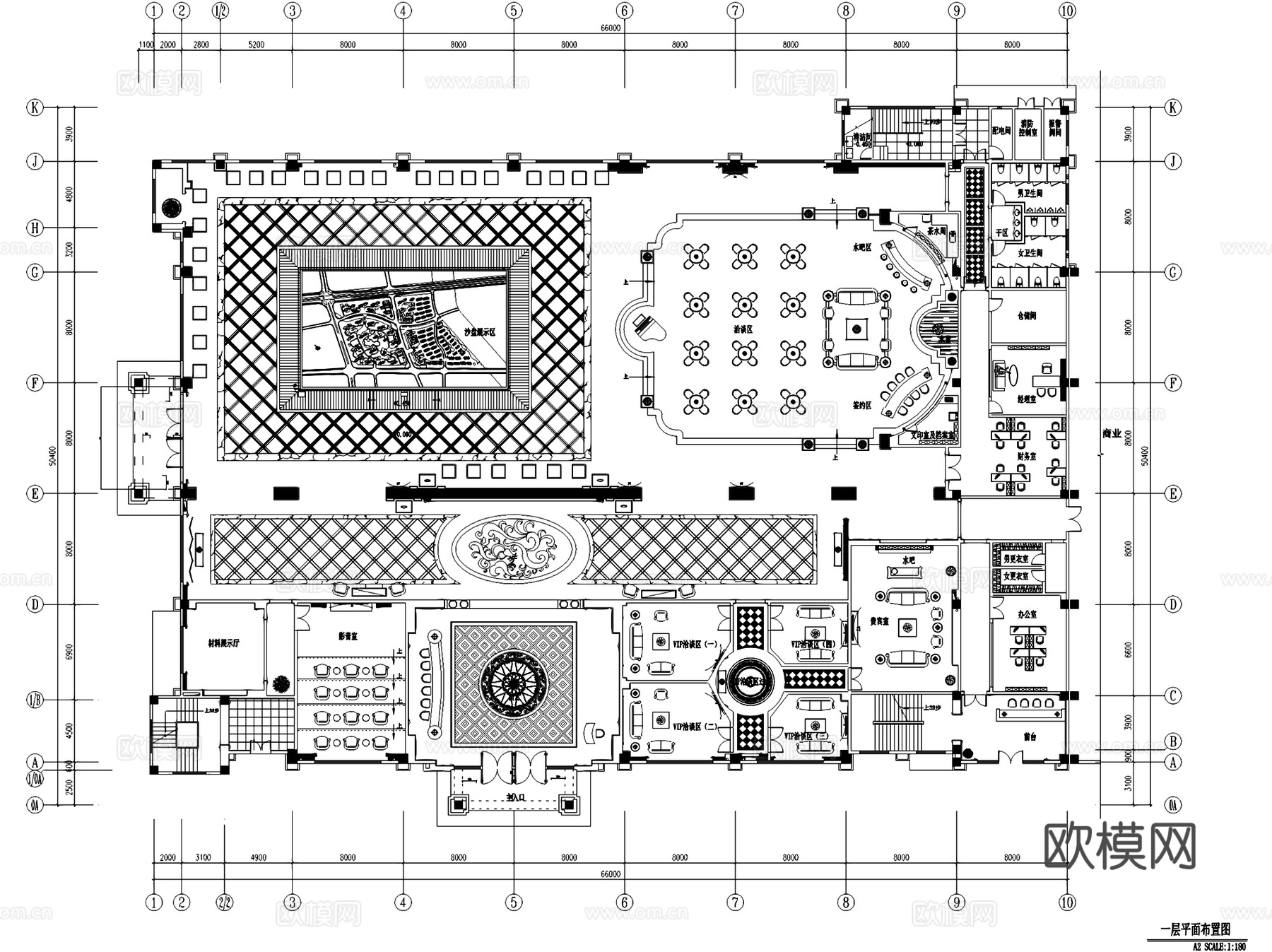 常州大名城欧式售楼处室内工装CAD施工图cad施工图