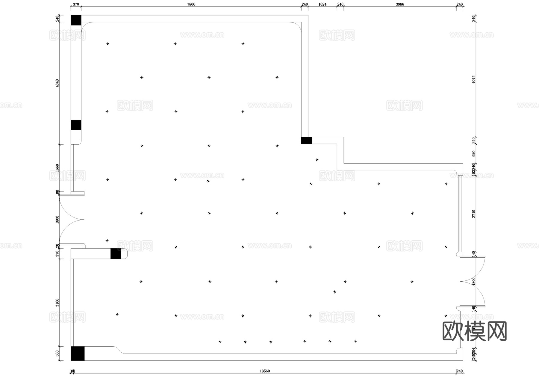 苹果旗舰店室内工装CAD施工图cad施工图