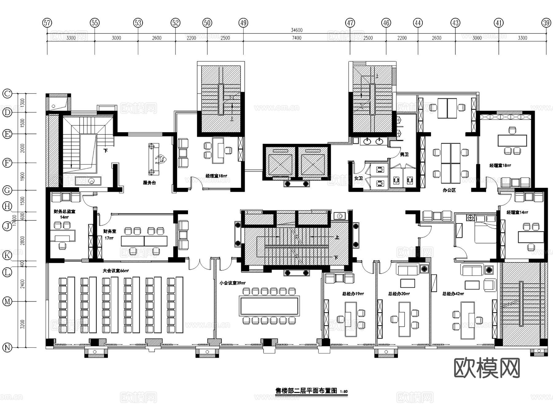 新乡翡翠城售楼处室内工装CAD施工图cad施工图
