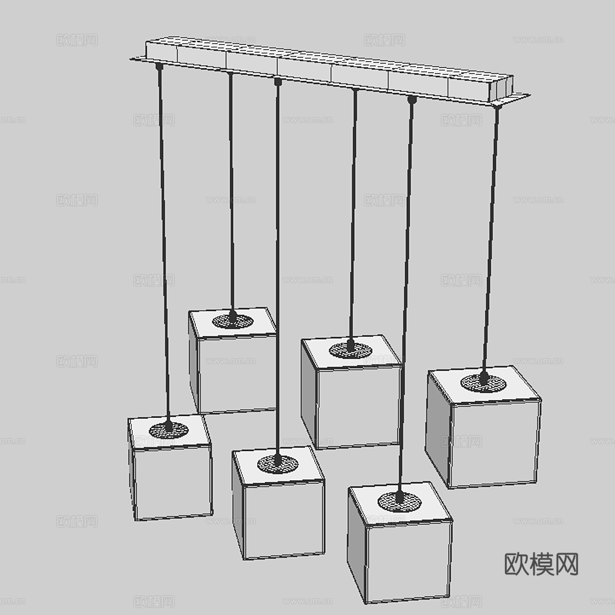 MODELUX 多头吊灯3d模型下载（渲染图4）