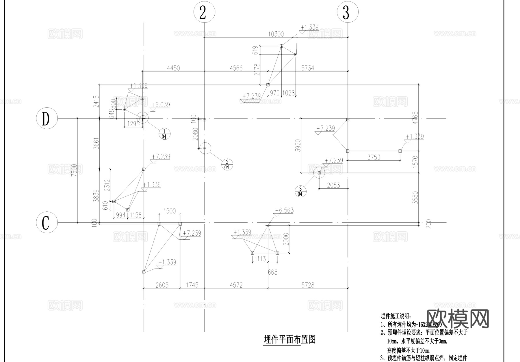 张拉膜亭景观结构CAD施工图cad施工图
