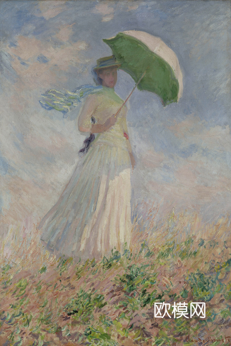 莫奈印象派绘画作品，世界经典名画9Study of a Fi