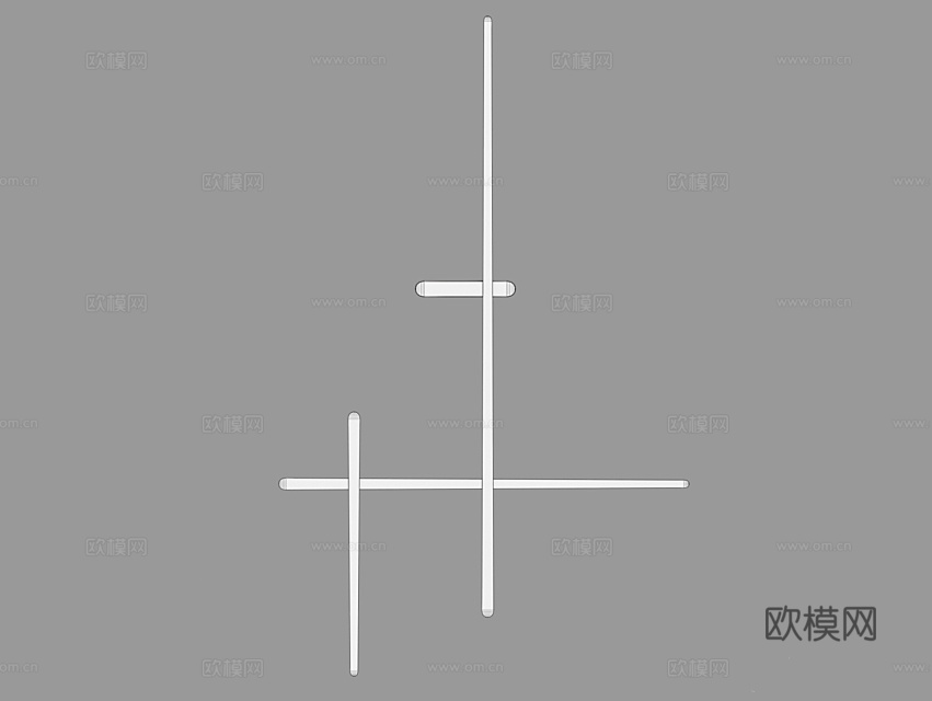 LampsShop 线条壁灯3d模型下载（渲染图3）