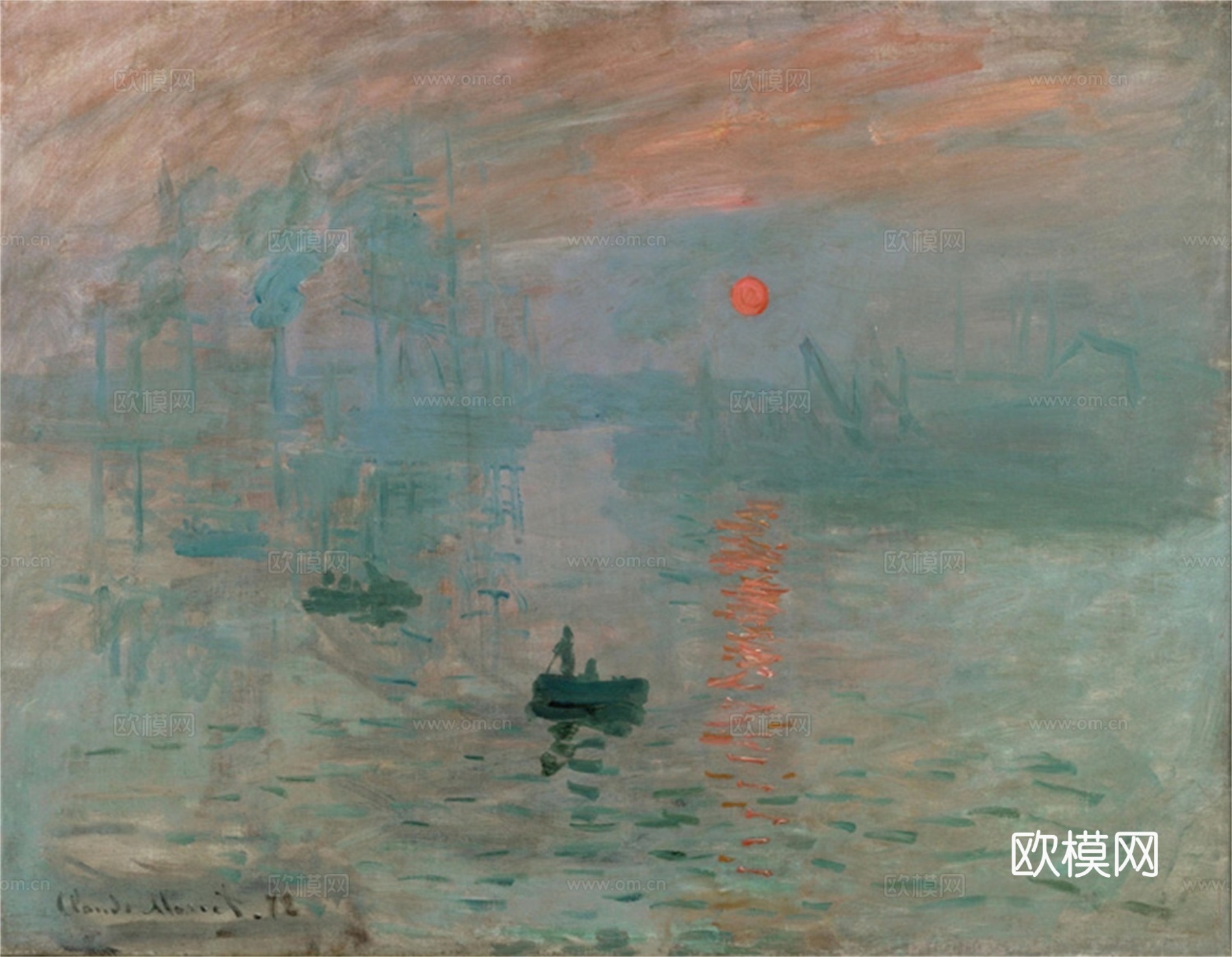 莫奈印象派绘画作品，世界经典名画80Impression,下载