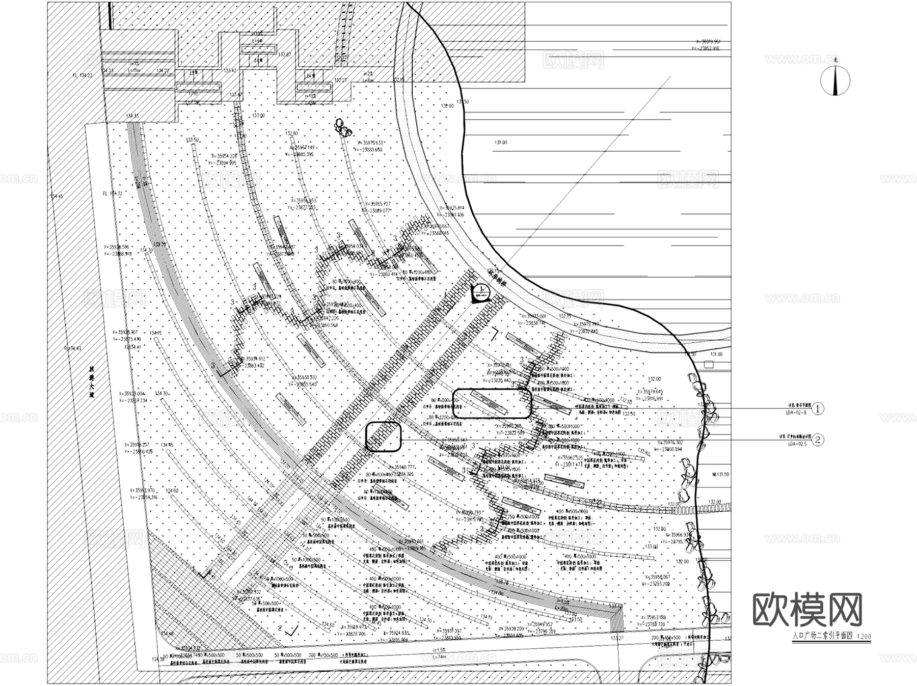 草阶台阶草坡台地跌级种植池景观CAD施工图集 10套cad施工图