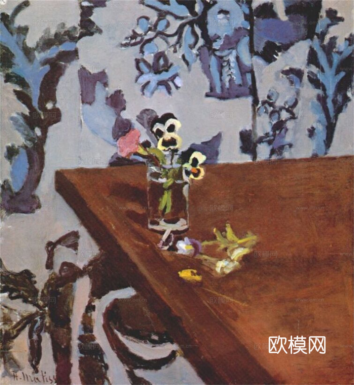 马蒂斯野兽派绘画作品，现代世界经典名画，抽象画329 马蒂斯