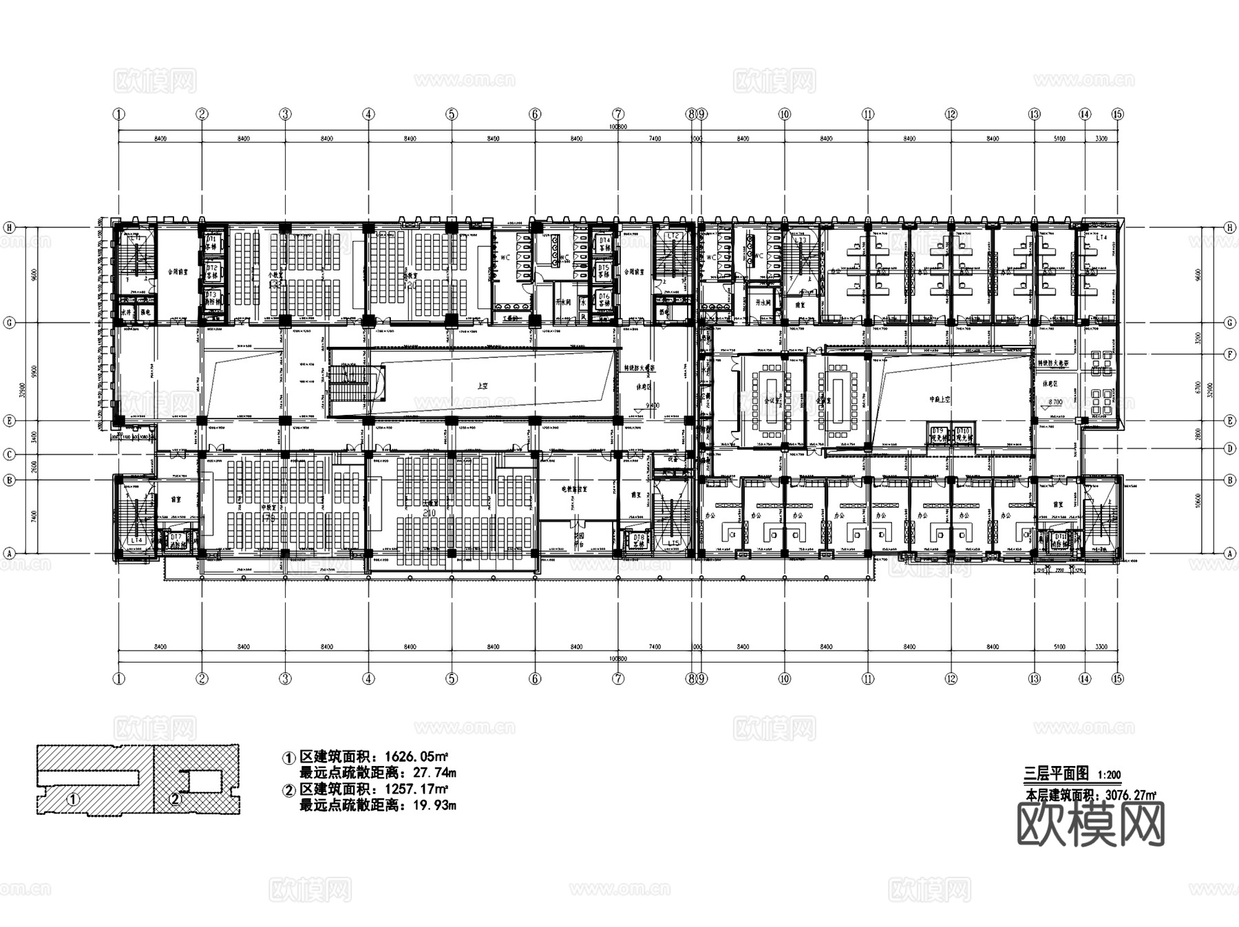 安徽医科大学教学楼建筑平面图CAD施工图cad施工图