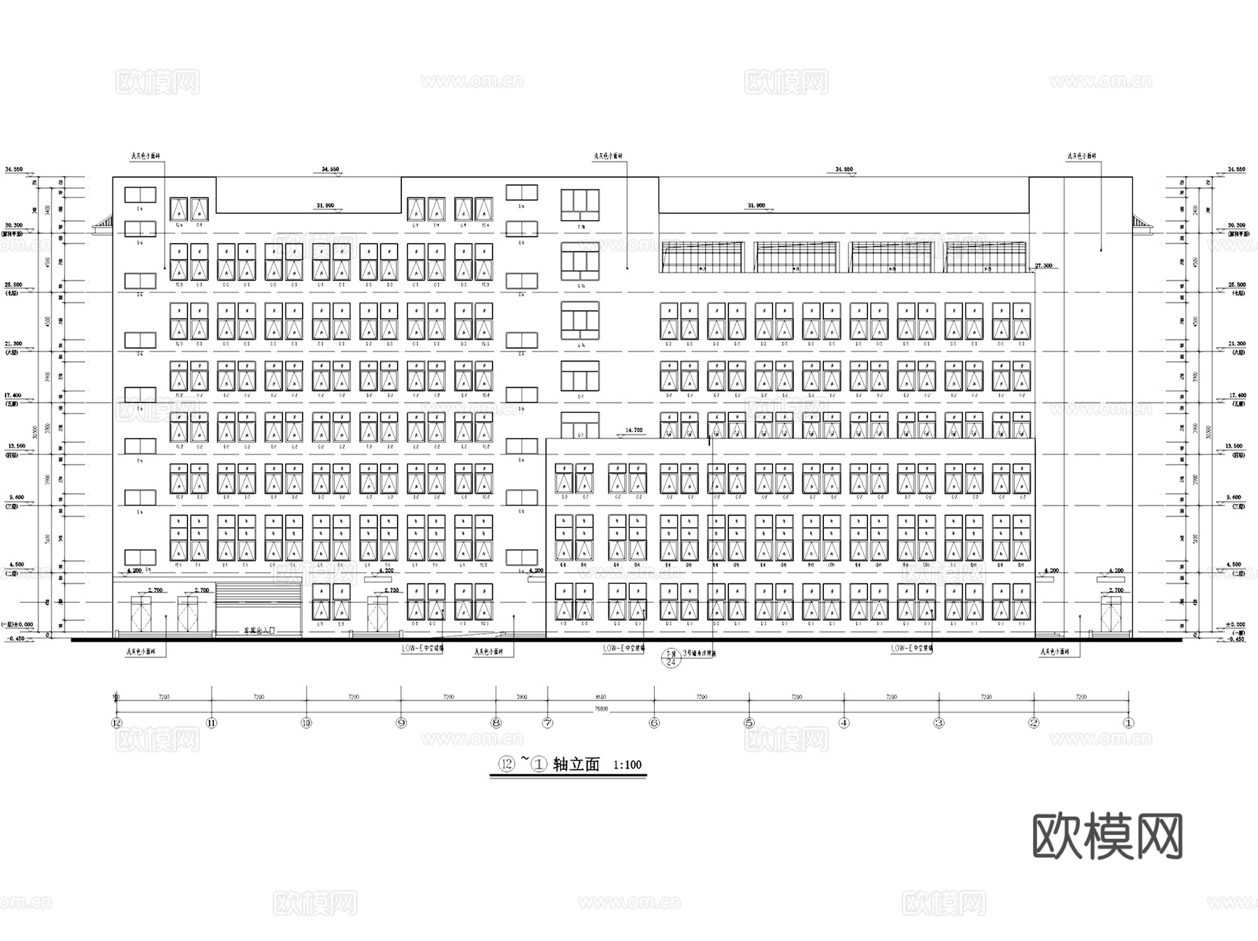 保康县中医院门诊住院综合楼建筑全专业CAD施工图全套cad施工图