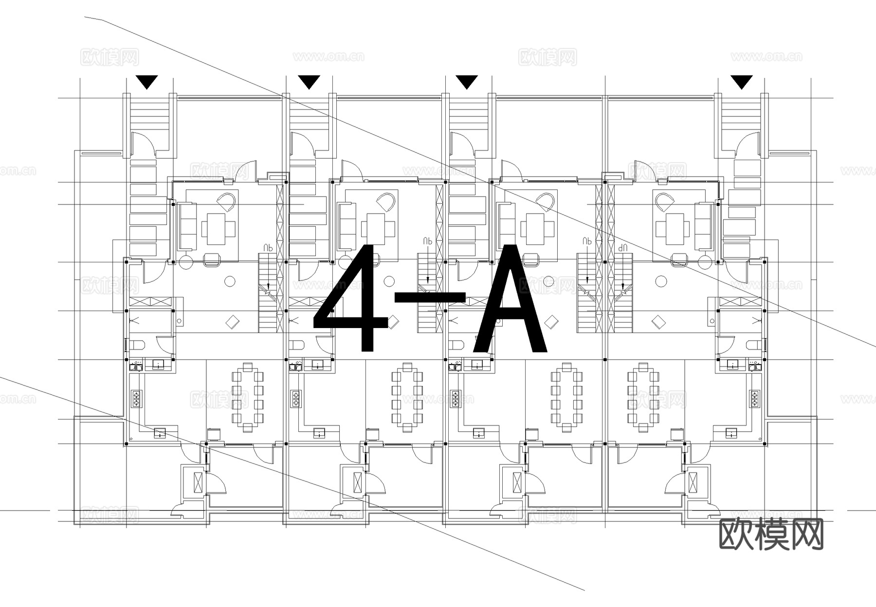 山地别墅建筑规划平面图CAD施工图cad施工图