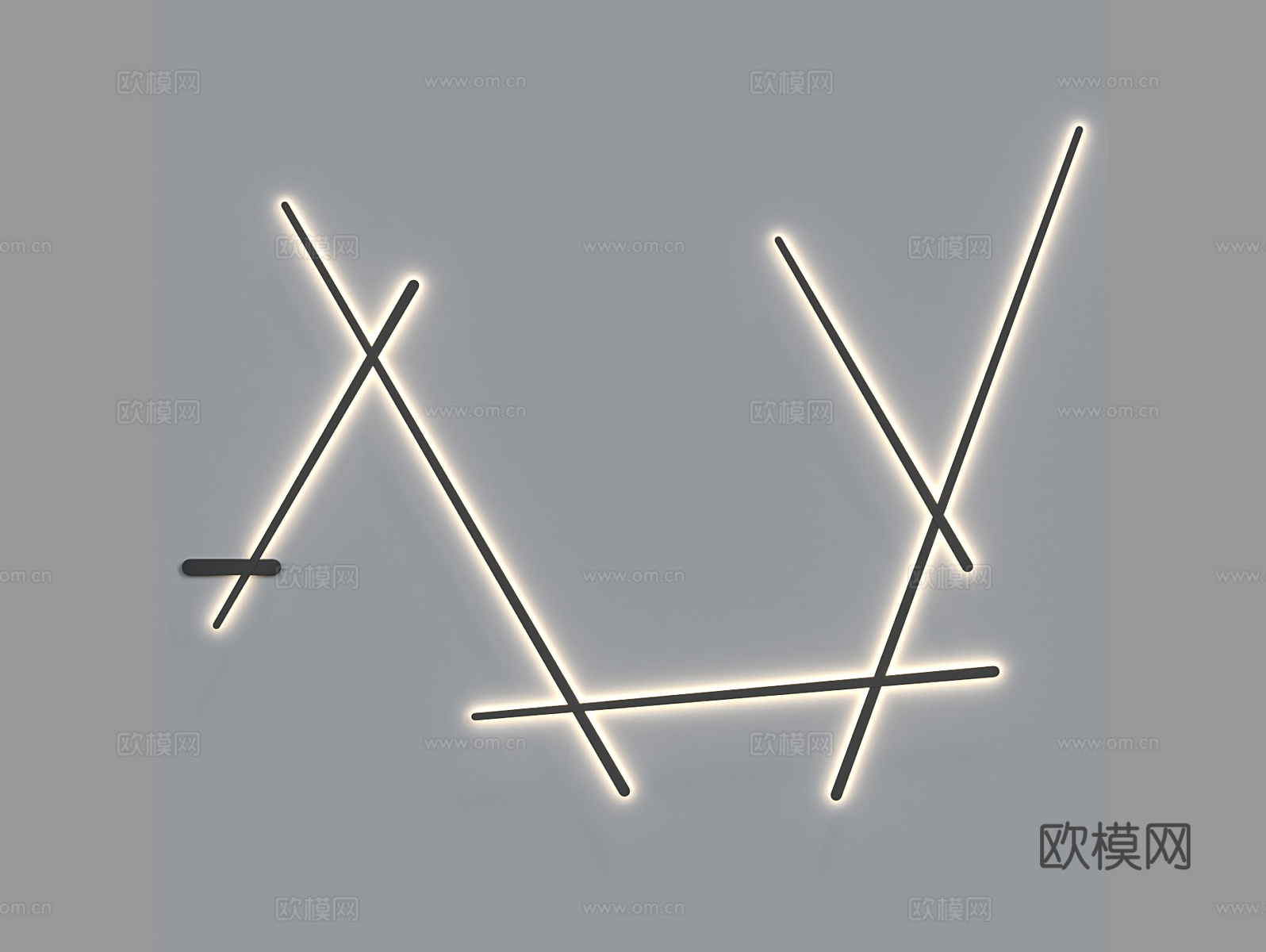 LampsShop 线条壁灯3d模型下载（渲染图4）
