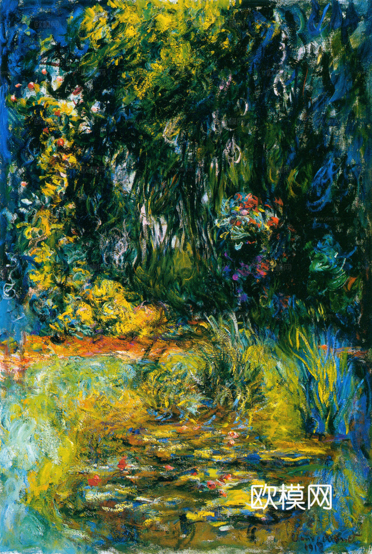 莫奈印象派绘画作品，世界经典名画46Coin du bass