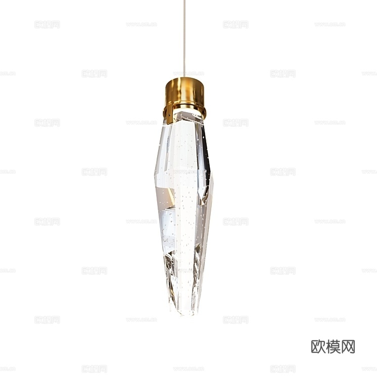 MODELUX 玻璃小吊灯3d模型下载（渲染图1）