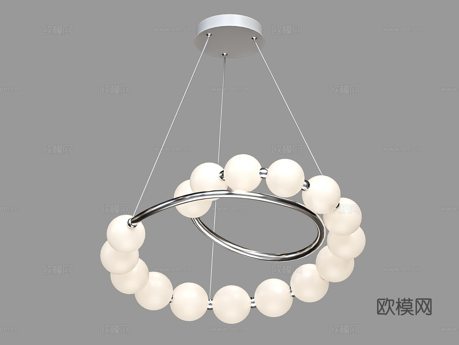 LampsShop 圆环吊灯3d模型下载（渲染图3）