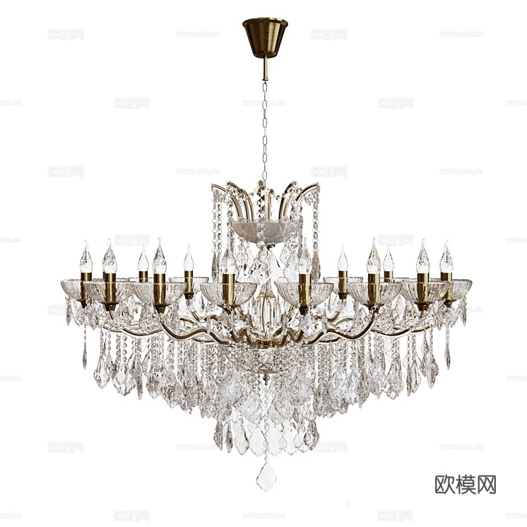 MODELUX 水晶吊灯3d模型下载（渲染图1）