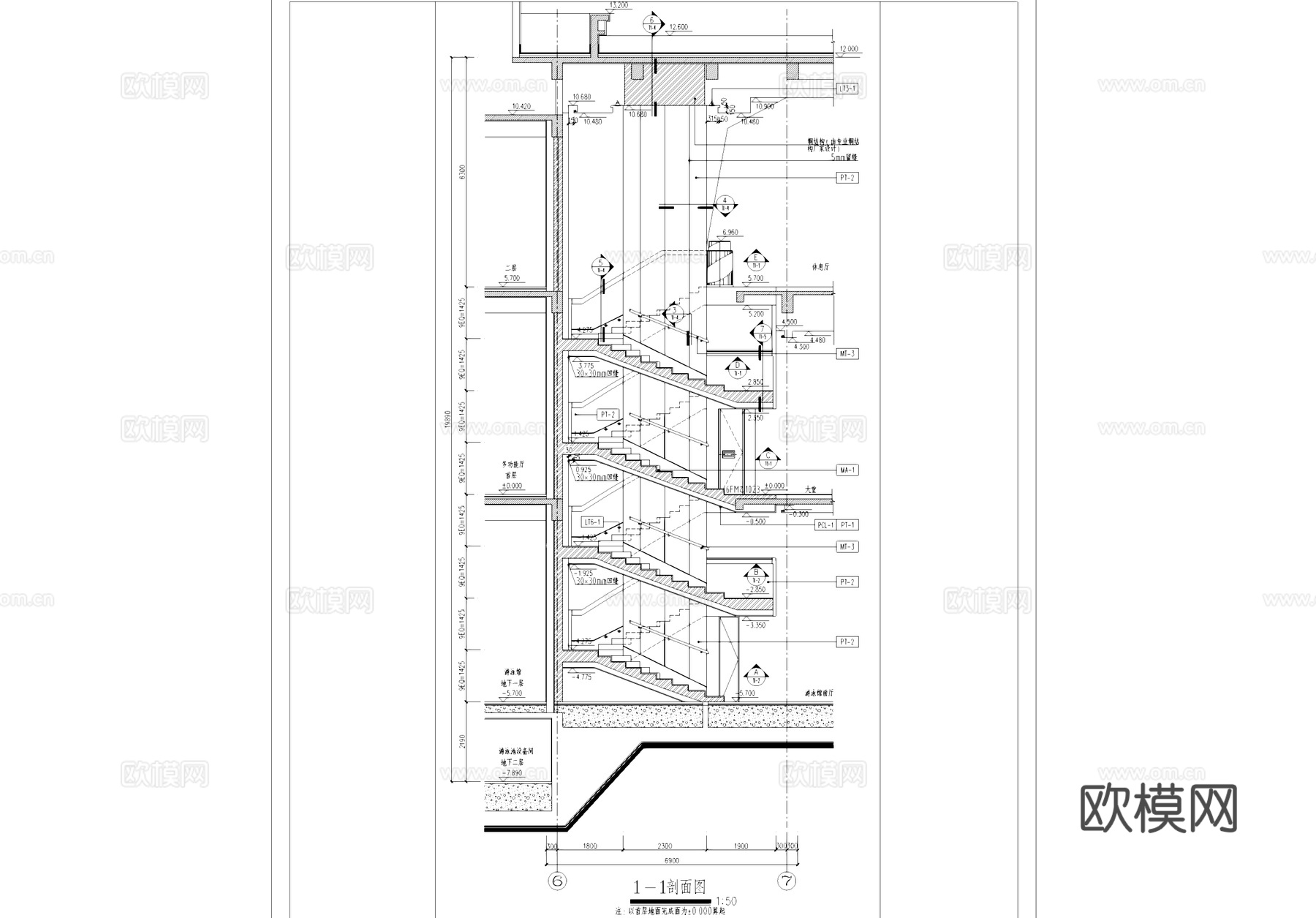 旋转楼梯CAD施工图cad施工图