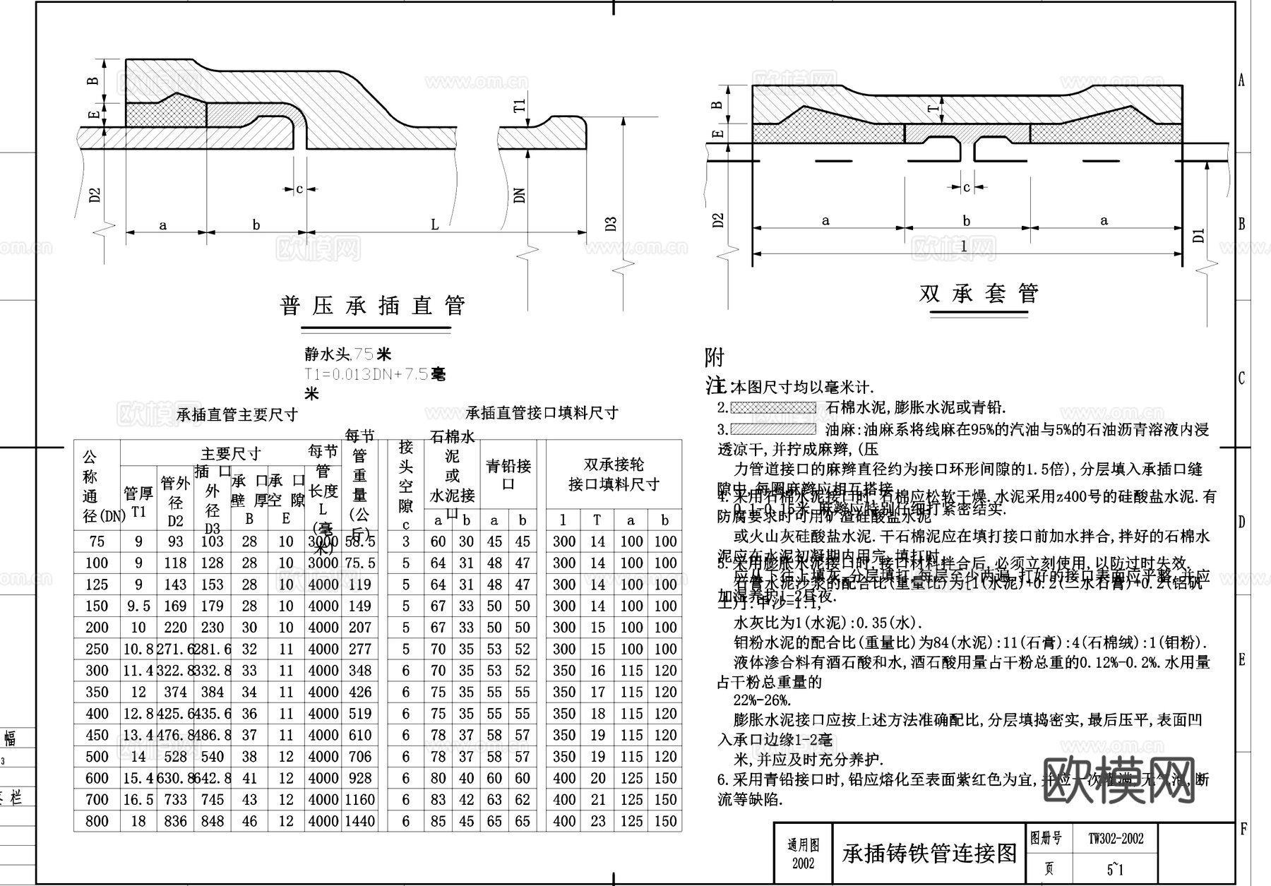 给排水通用节点大样详图CAD施工图cad施工图