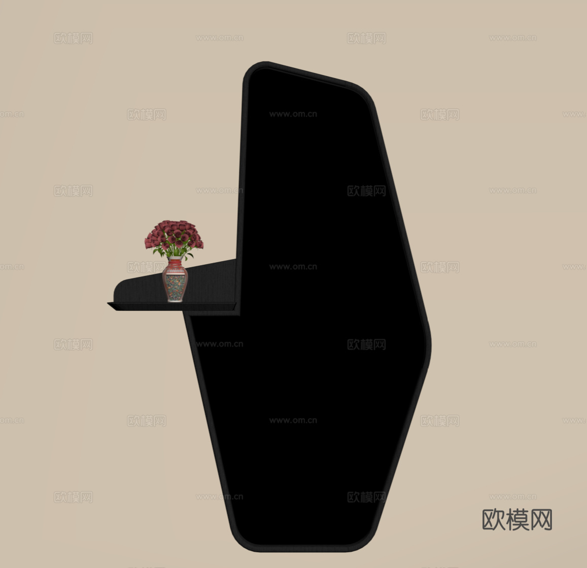 法式复古镜子 全身镜su模型