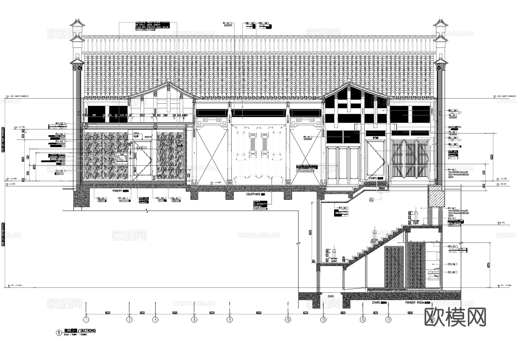 民宿酒店室内工装CAD施工图cad施工图