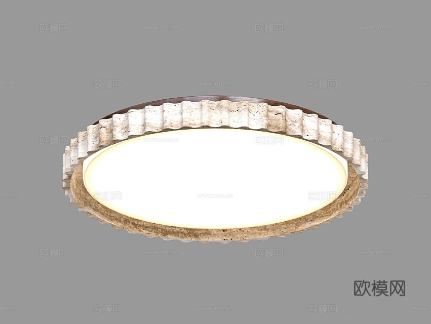 LampsShop 圆形吸顶灯3d模型下载（渲染图2）