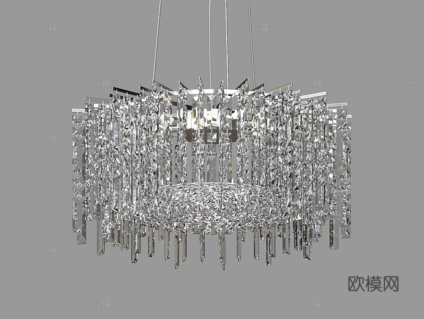 LampsShop 水晶吊灯3d模型下载（渲染图1）