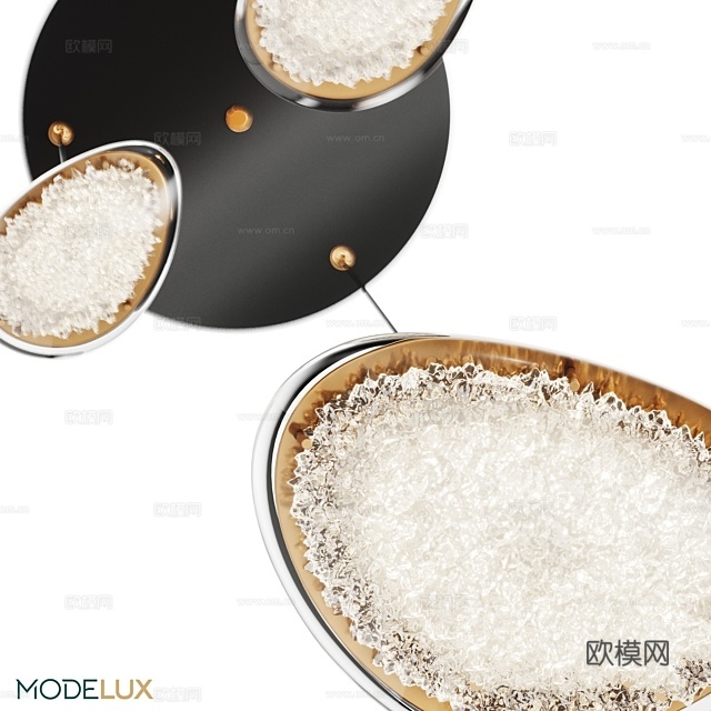 MODELUX 玻璃吊灯3d模型下载（渲染图2）