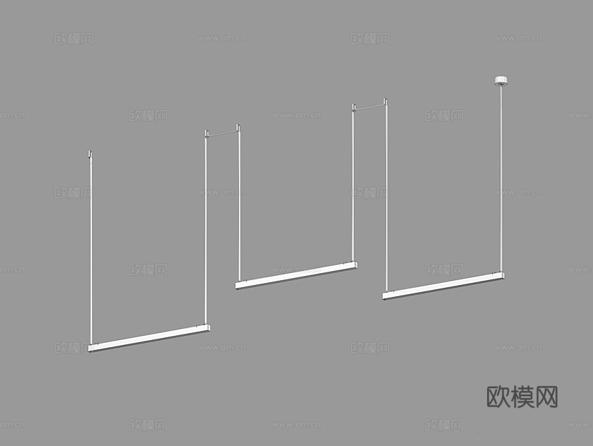 LampsShop 办公吊灯3d模型下载（渲染图2）