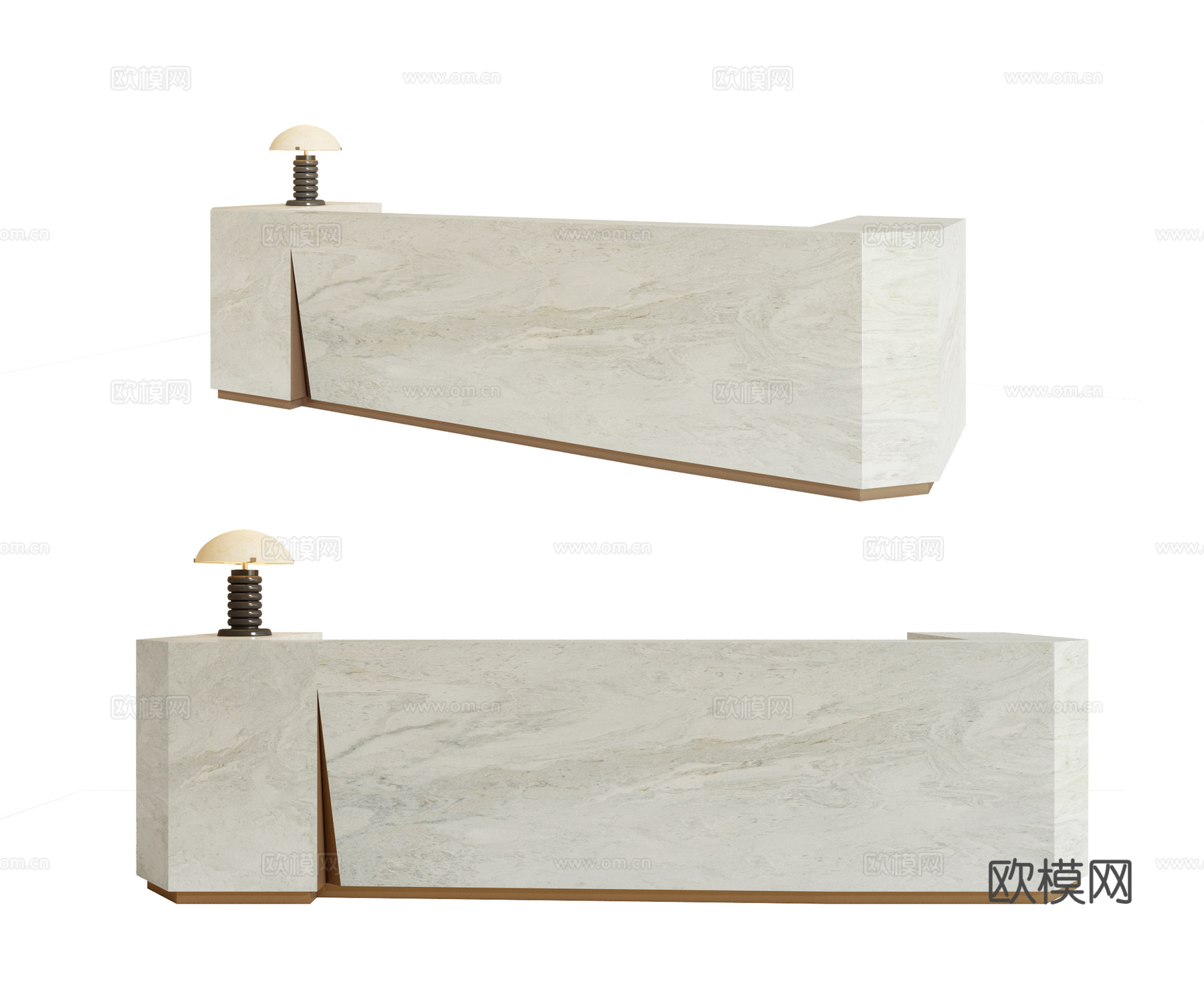 现代办公室前台 公司前台 服务台 接待台 酒店前台 餐厅前台su模型