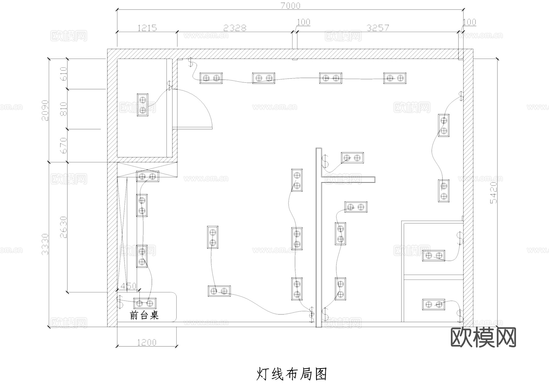 阪神卫浴产品专卖店室内工装CAD施工图cad施工图
