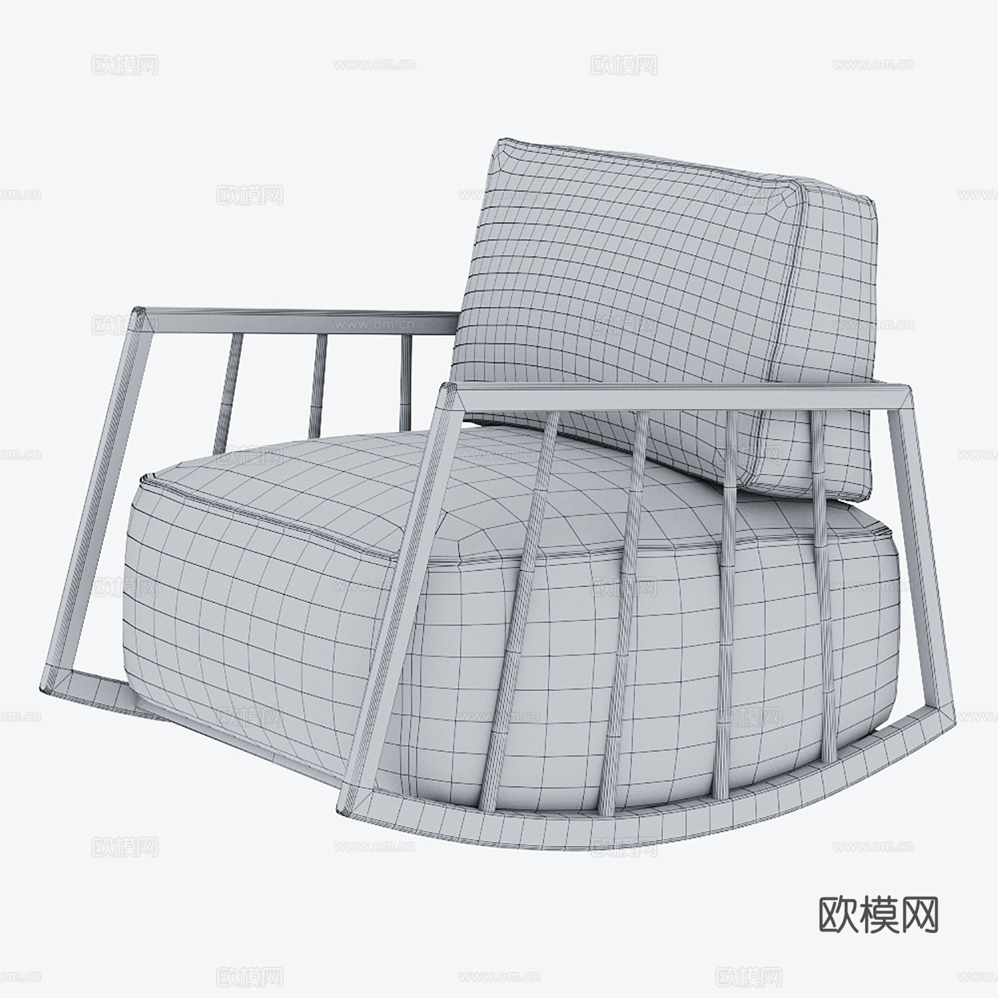 现代休闲椅子3d模型下载（渲染图2）
