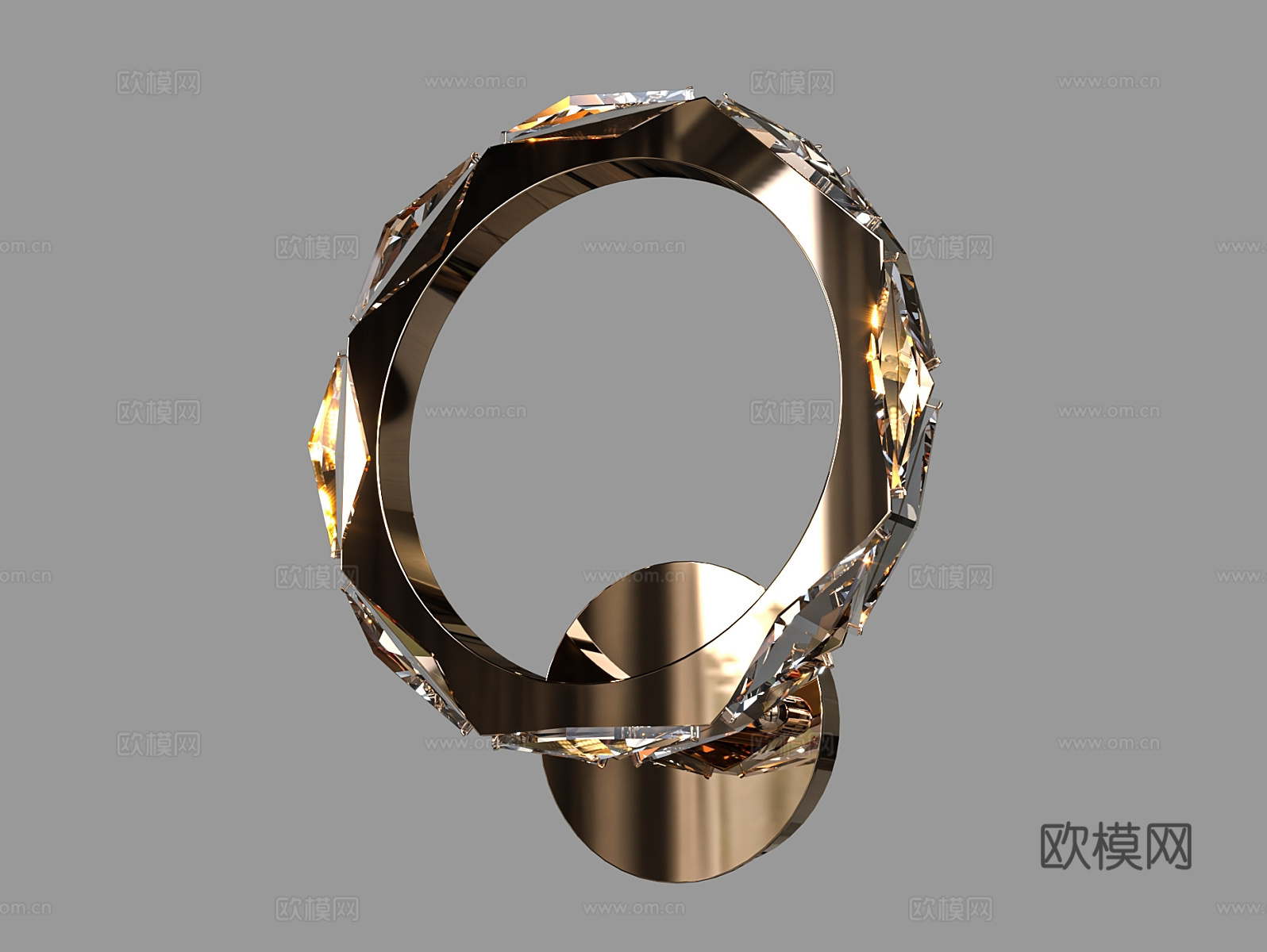 LampsShop 轻奢壁灯3d模型下载（渲染图1）