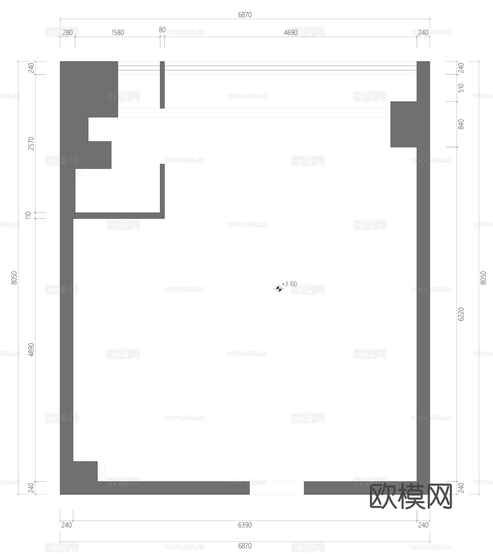 公寓设计CAD+psd文件cad平面图cad施工图