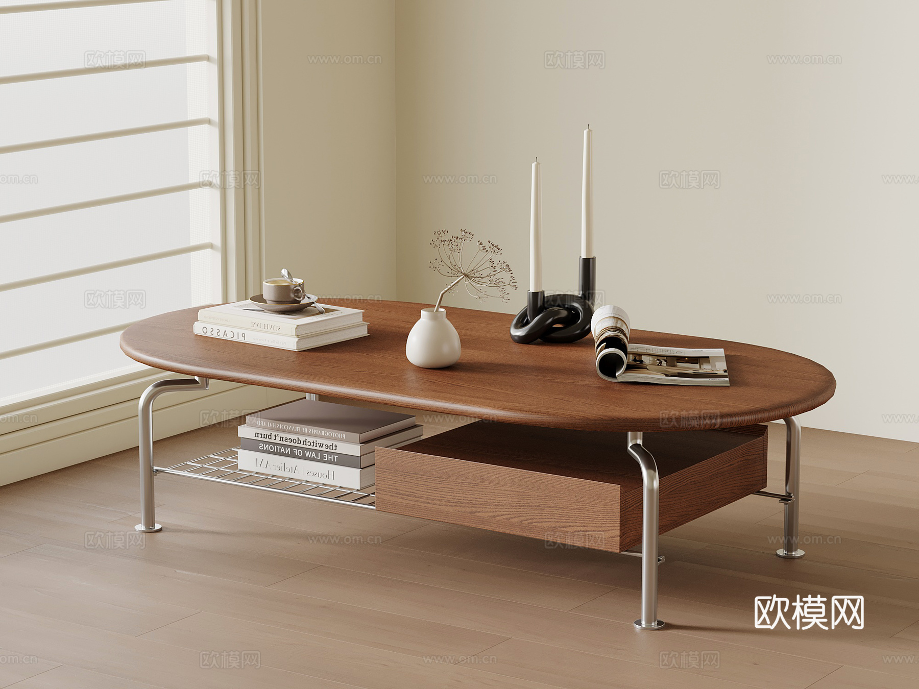 中古风茶几su模型