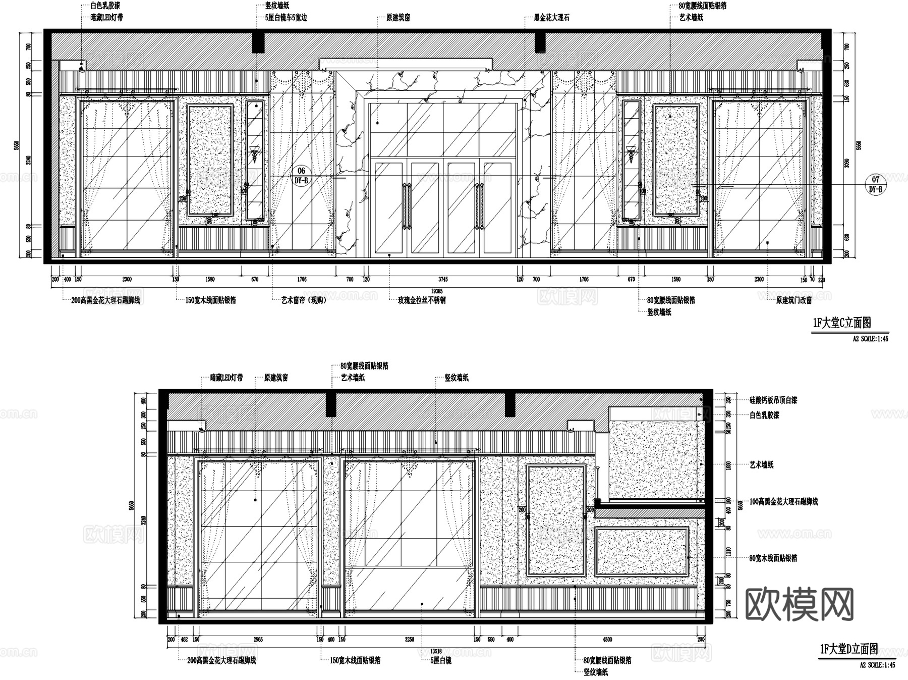 湖南株洲兆富佳园售楼处室内工装CAD施工图cad施工图
