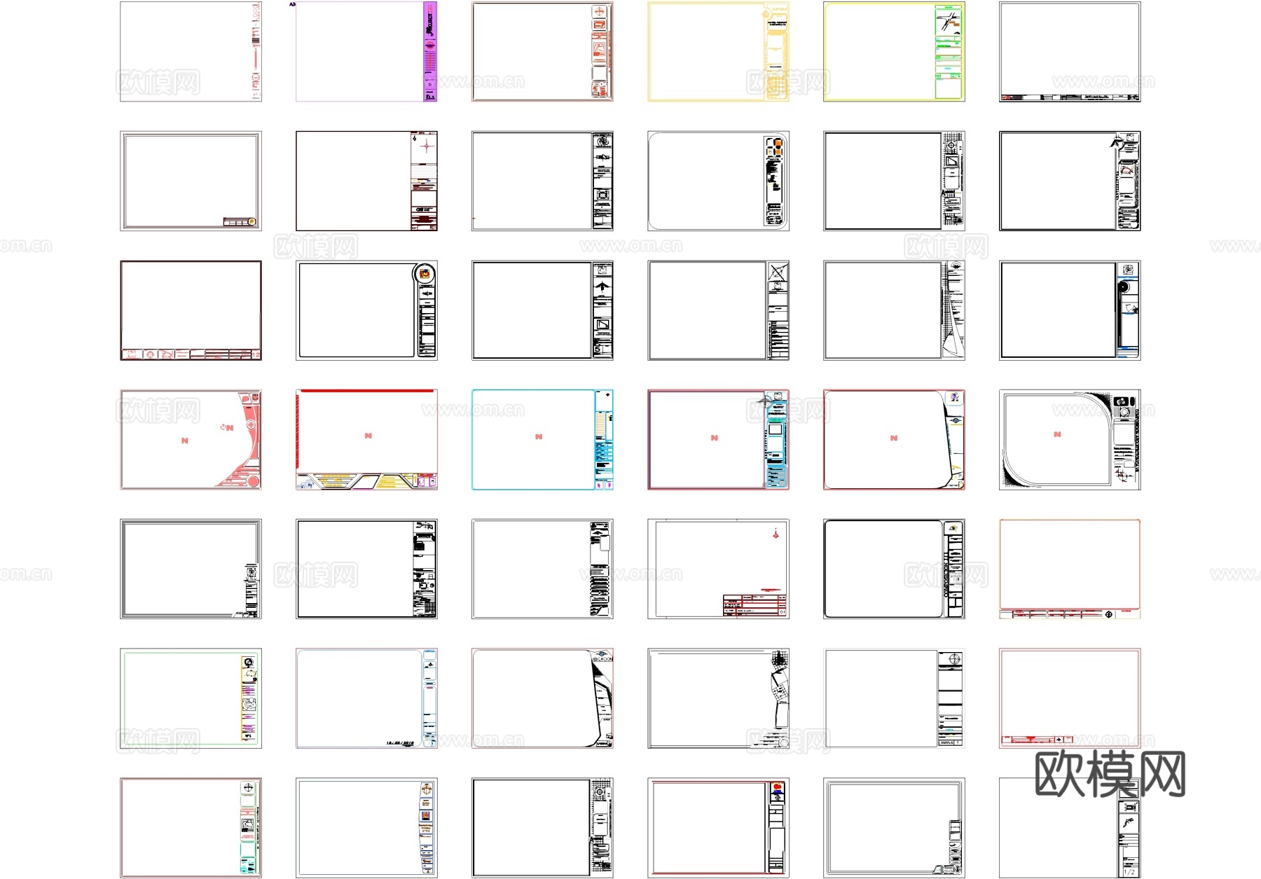 图框模板制图规范CAD施工图cad施工图