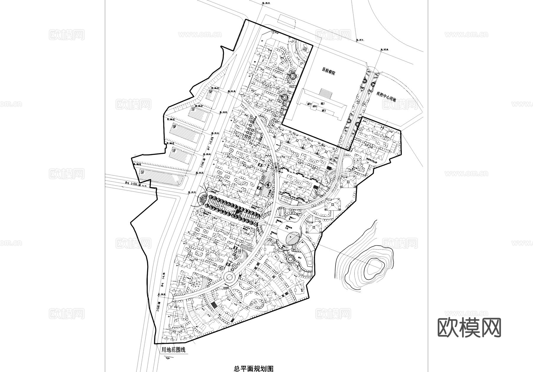 居住区规划平面CAD施工图集cad施工图