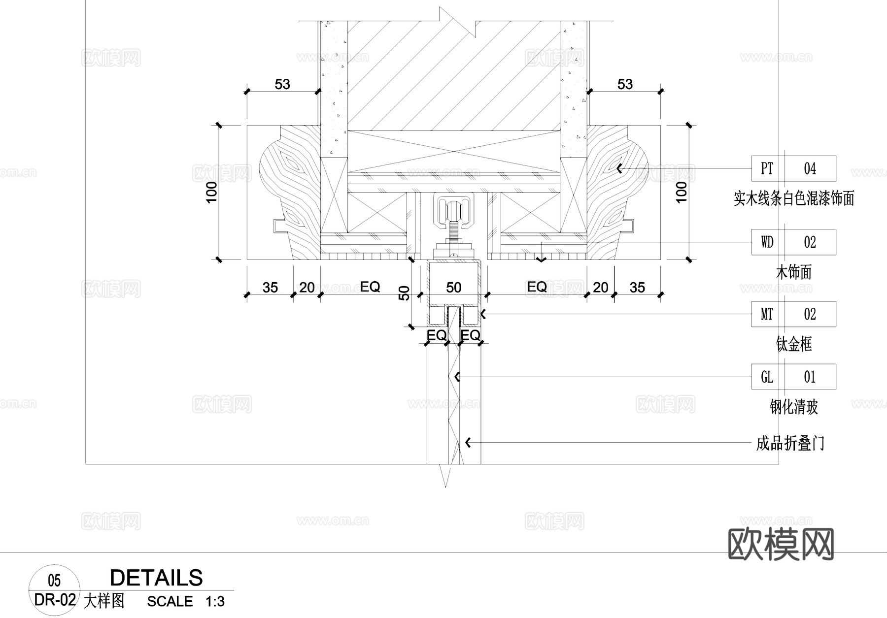 别墅家装门表门节点大样详图CAD施工图cad施工图